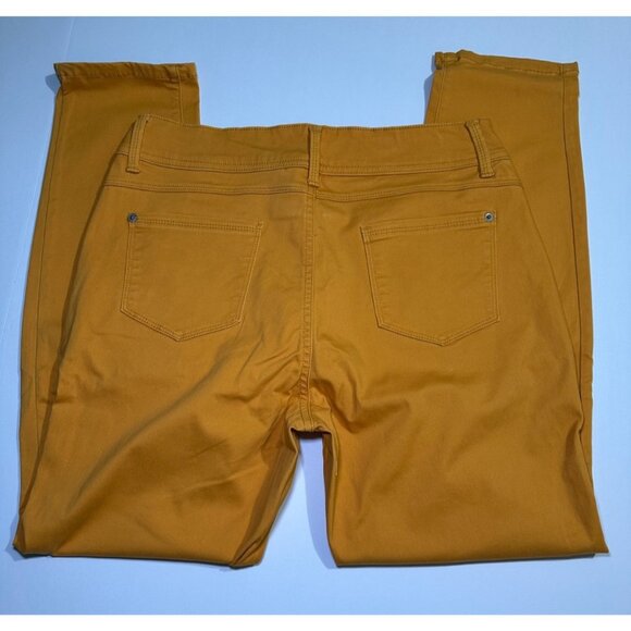 No Boundaries Women’s Mid Rise Skinny Jeggings Yellow Stretch Pants Size 15 - Picture 5 of 6